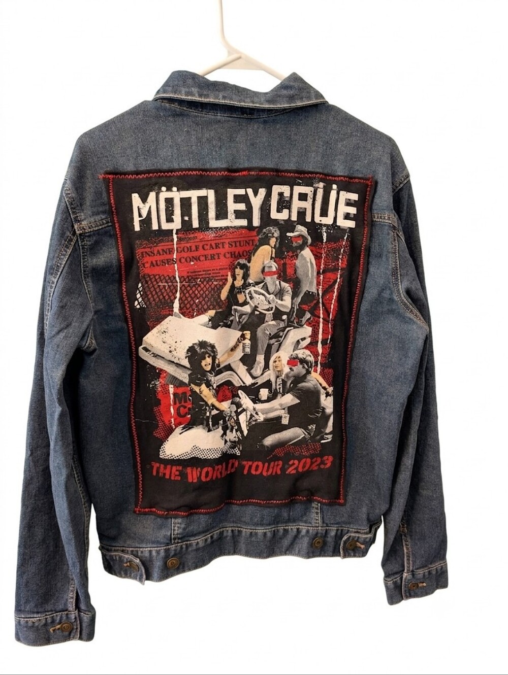Motley Crue Denim Jacket One of a Kind Handcrafted
